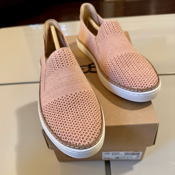 UGG Sammy Metallic Slip-On Sneakers in Topical Peach - Picture 2 of 13
